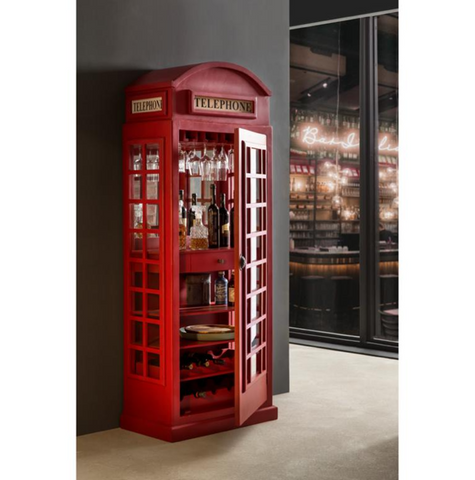 Telephone Booth Drinks Cabinet